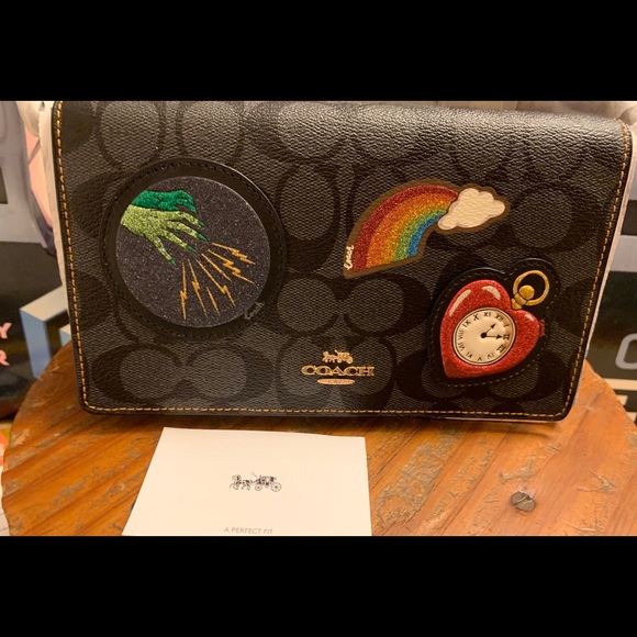 Coach Bags | Wizard Of Oz Black Patches Foldover Clutch | Poshmark